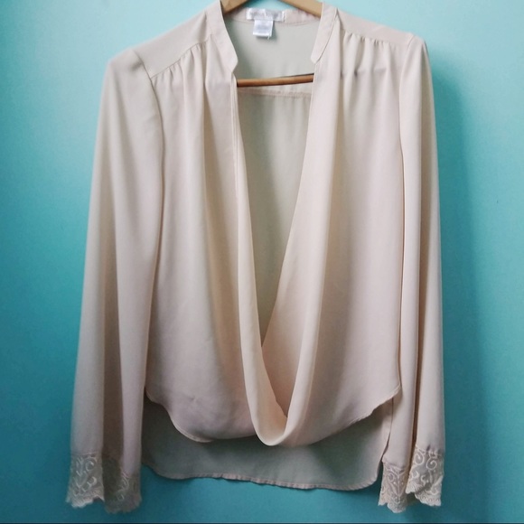 Jealous Tomato Tops - Jealous Tomato Cream Drape Blouse